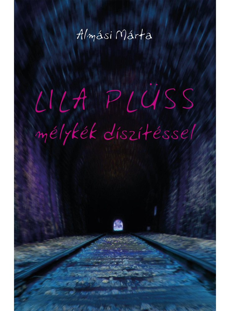 LILA PLÜSS, MÉLYKÉK DÍSZÍTÉSSEL LILA PLÜSS, MÉLYKÉK DÍSZÍTÉSSEL