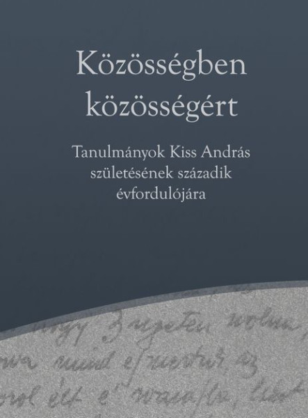 KÖZÖSSÉGBEN KÖZÖSSÉGÉRT