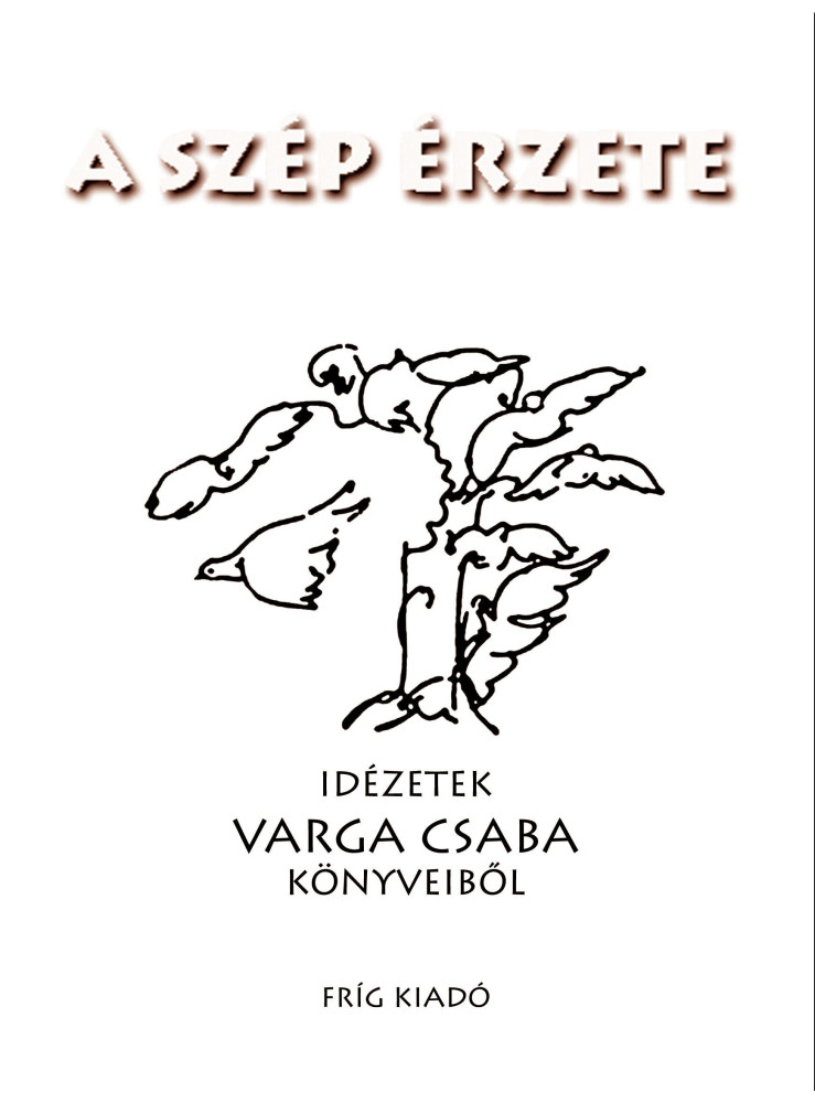 A SZÉP ÉRZETE - IDÉZETEK VARGA CSABA KÖNYVEIBŐL A SZÉP ÉRZETE - IDÉZETEK VARGA CSABA KÖNYVEIBŐL