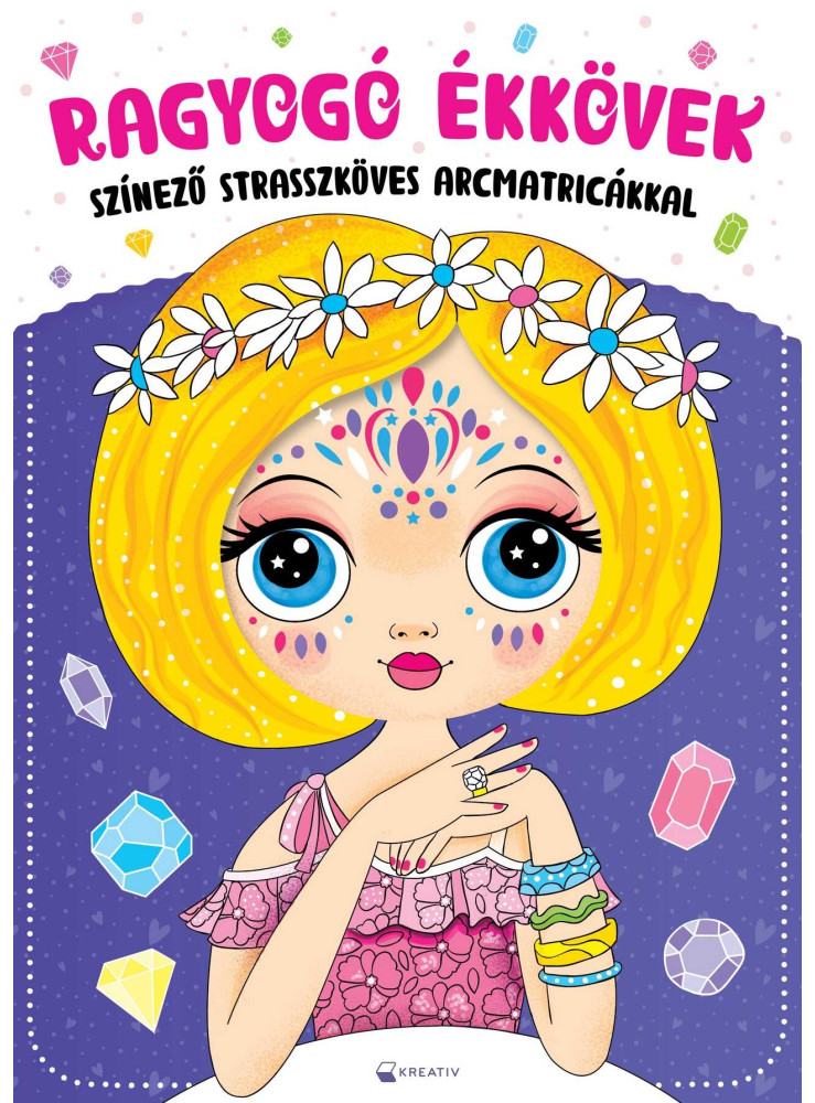 RAGYOGÓ ÉKKÖVEK - SZÍNEZŐ STRASSZKÖVES ARCMATRICÁKKAL