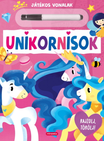 UNIKORNISOK - JÁTÉKOS VONALAK RAJZOLJ, TÖRÖLJ!