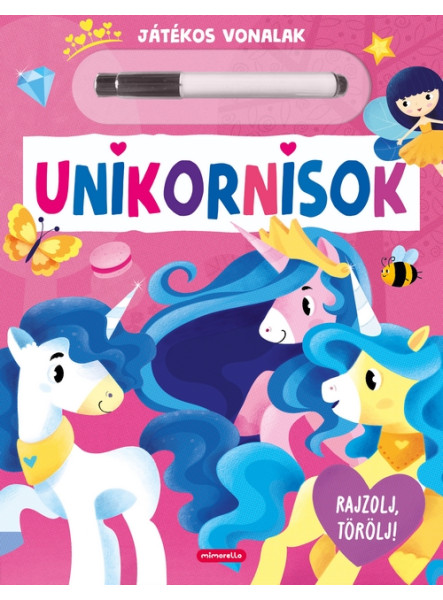 UNIKORNISOK - JÁTÉKOS VONALAK RAJZOLJ, TÖRÖLJ!