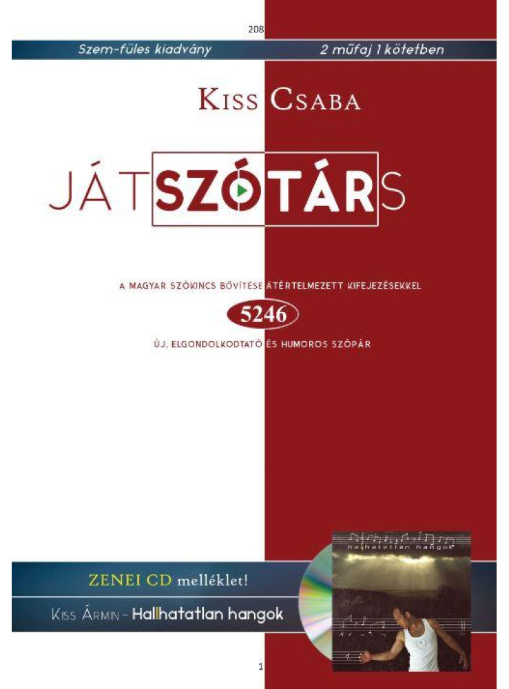 JÁTSZÓTÁRS - ZENEI CD MELLÉKLETTEL JÁTSZÓTÁRS - ZENEI CD MELLÉKLETTEL