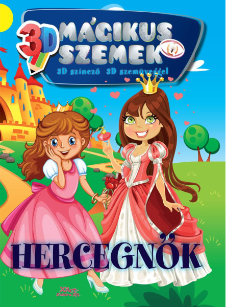 HERCEGNŐK - 3D MÁGIKUS SZEMEK SZÍNEZŐ+SZEMÜVEG