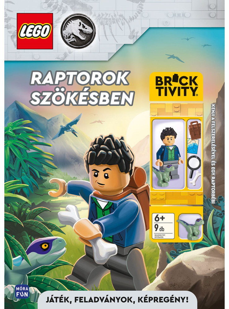LEGO JURASSIC WORLD - RAPTOROK SZÖKÉSBEN  - JÁTÉK, FELADVÁNYOK, KÉPREGÉNY!