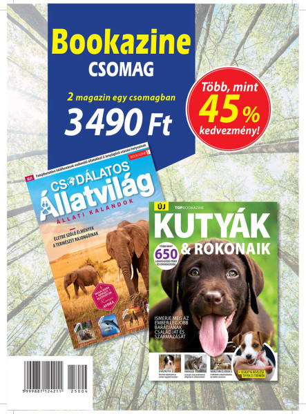 BOOKAZINE CSOMAG - FÜLES BOOKAZINE 24/1: CSODÁLATOS ÁLLATVILÁG + TOP BOOKAZINE 2