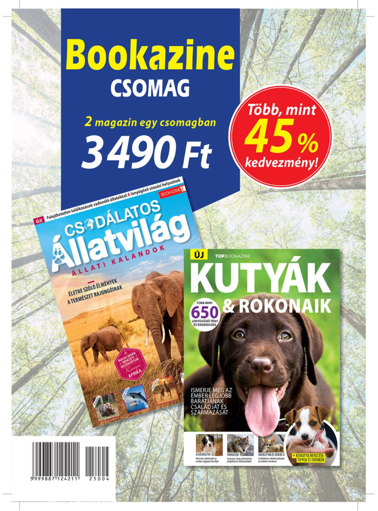 BOOKAZINE CSOMAG - FÜLES BOOKAZINE 24/1: CSODÁLATOS ÁLLATVILÁG + TOP BOOKAZINE 2