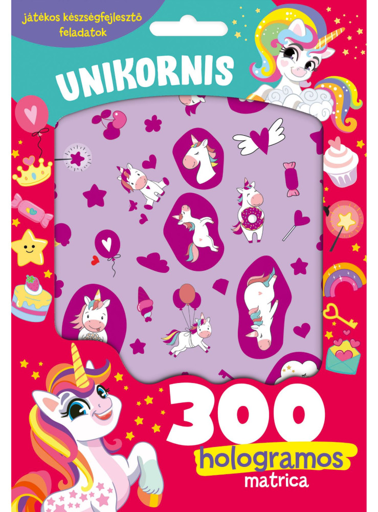 UNIKORNIS - 300 HOLOGRAMOS MATRICÁVAL