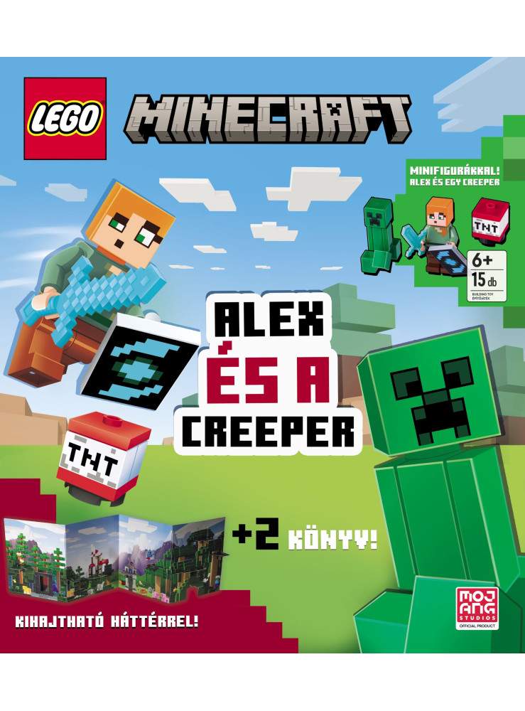 LEGO MINECRAFT - ALEX ÉS A CREEPER + 2 KÖNYV! (MINIFIGURÁKKAL!)
