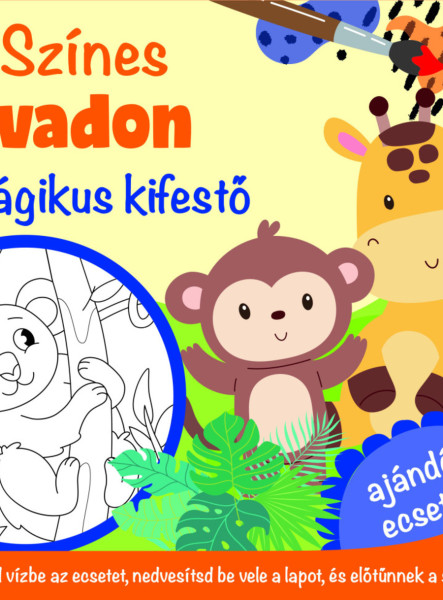 SZÍNES VADON - MÁGIKUS KIFESTŐ - AJÁNDÉK ECSETTEL
