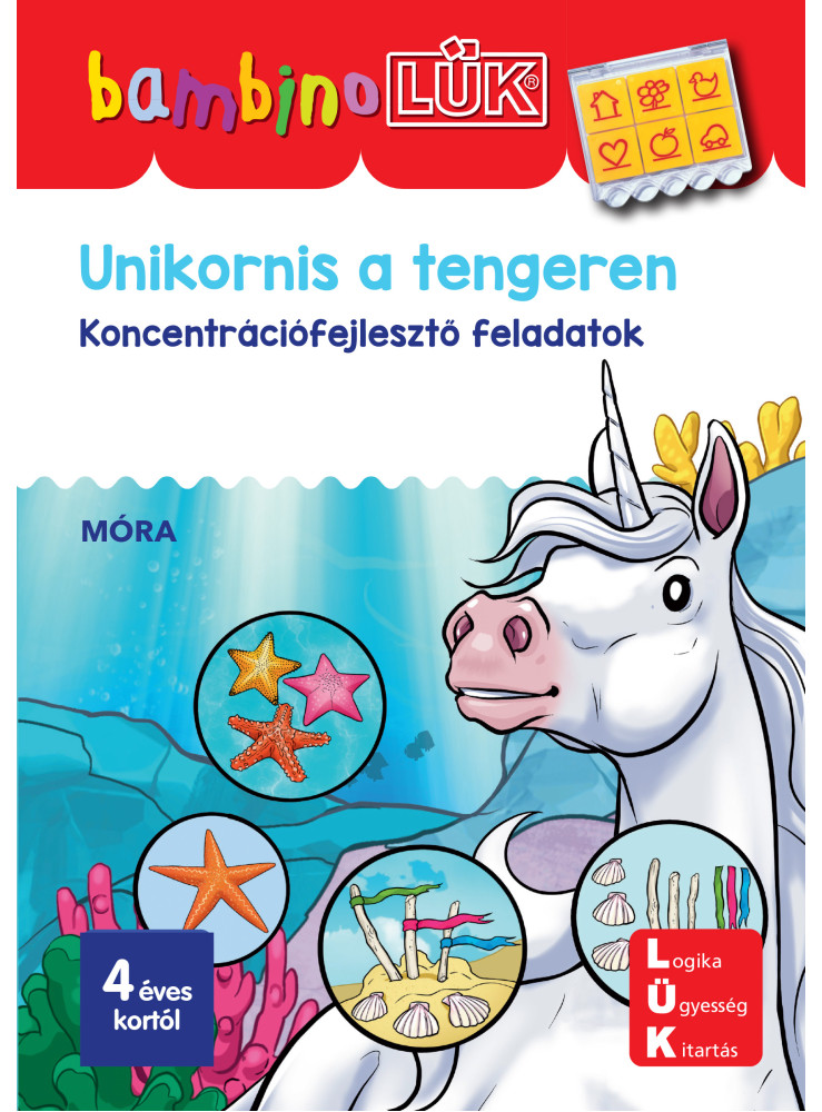 UNIKORNIS A TENGEREN - KONCENTRÁCIÓFEJLESZTŐ FELADATOK  - BAMBINOLÜK (DI-143)