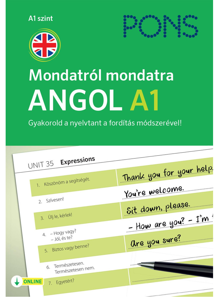 PONS MONDATRÓL MONDATRA ANGOL A1 - GYAKOROLD A NYELVTANT A FORDÍTÁS MÓDSZERÉVEL!