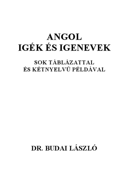 Az angol igék és igenevek (ekönyv)