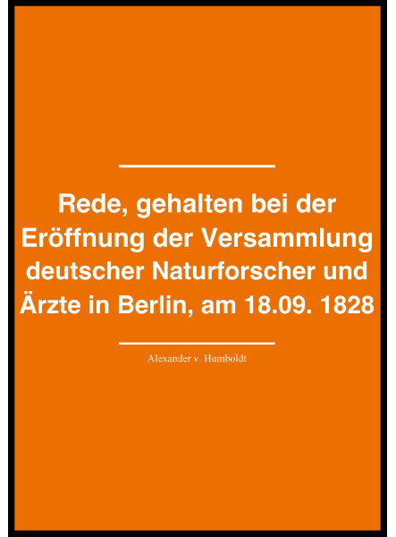 Rede, gehalten bei der Eröffnung der Versammlung deutscher  Naturforscher und Ärzte in Berlin, am 18. September 1828 (ekönyv)