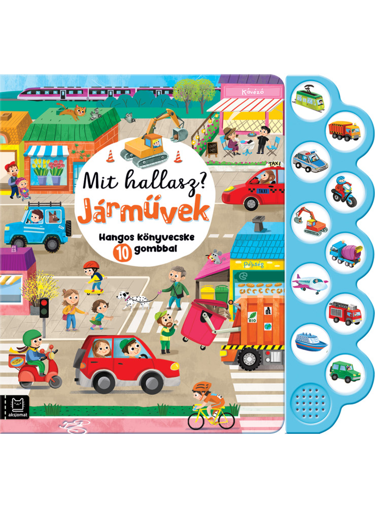 MIT HALLASZ? - JÁRMŰVEK - HANGOS KÖNYVECSKE 10 GOMBBAL MIT HALLASZ? - JÁRMŰVEK - HANGOS KÖNYVECSKE 10 GOMBBAL